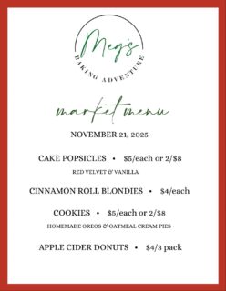 Come see me TOMORROW at Clemson in the Madren Center from 4-7 pm at the Clemson Alumni Holiday Market! I can’t wait to share some holiday treats with you!